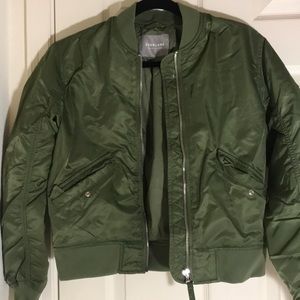 Everlane green bomb jacket